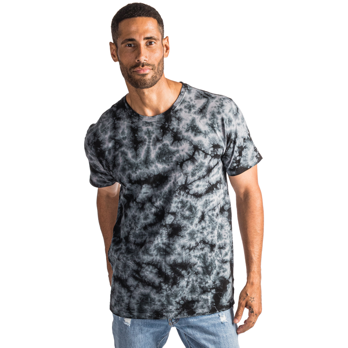 【SAC】DYED CUT T-SHIRTS BLACK Custom Clothing: Max Heavyweight T-Shirt Garment Dye (7.5 oz)