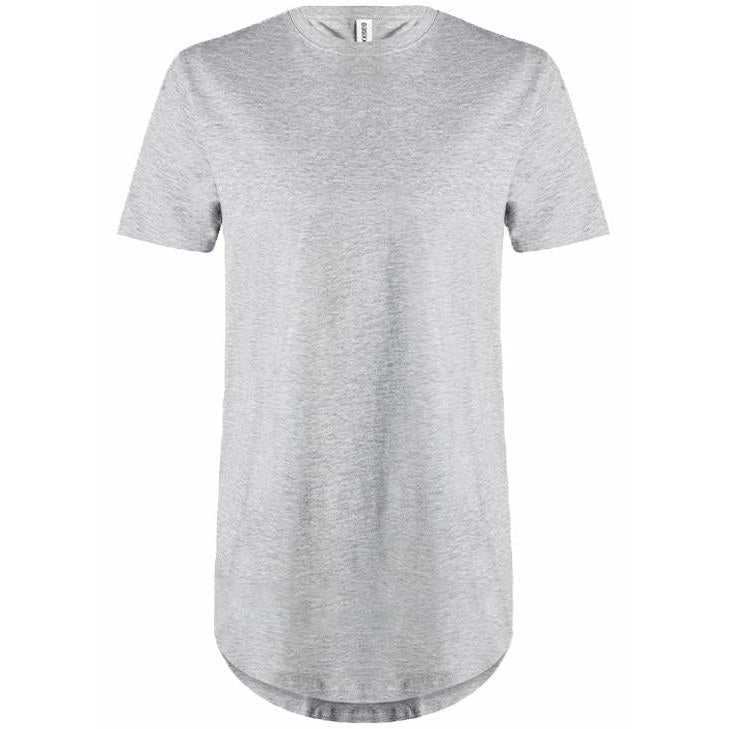 Athletic Grey Tall Long Scoop T-Shirt