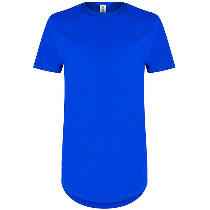 Royal Blue Tall Long Scoop T-Shirt
