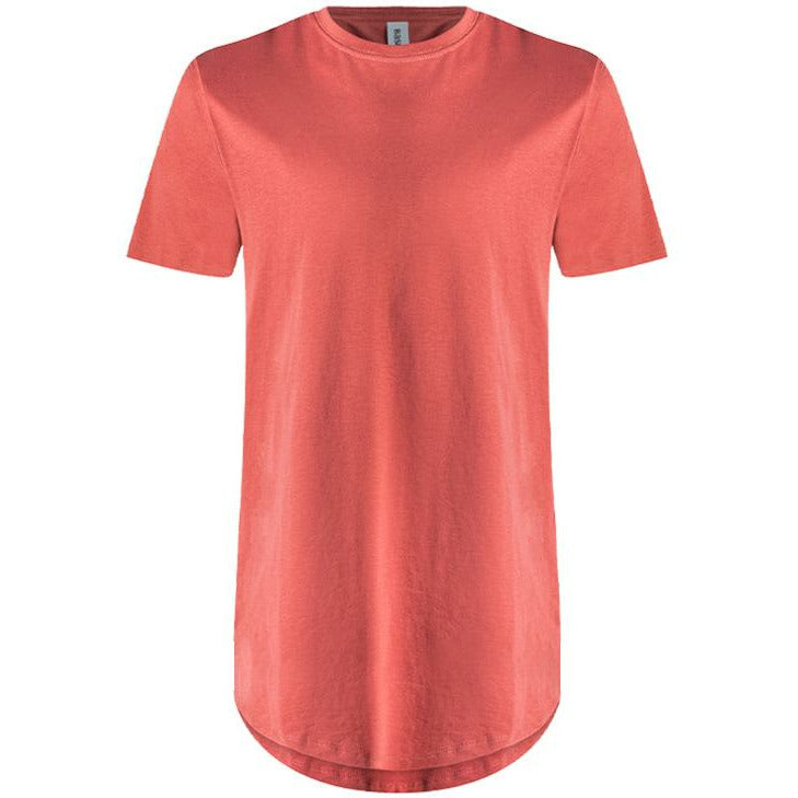 Sunset Salmon Tall Long Scoop T-Shirt