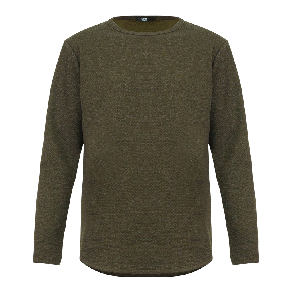 Vintage Jacquared Knit Military Green