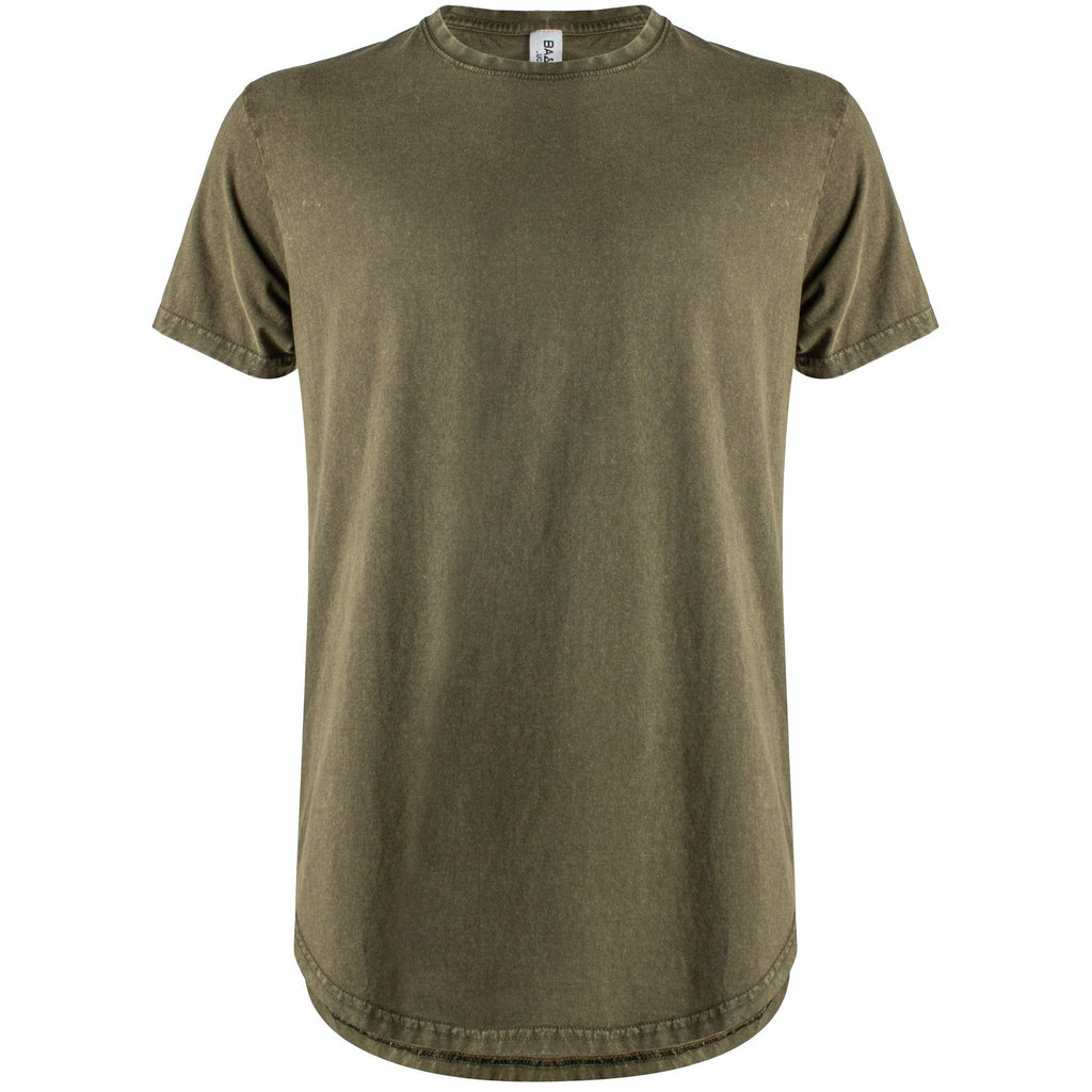 Olive Vintage Wash Scoop T-Shirt